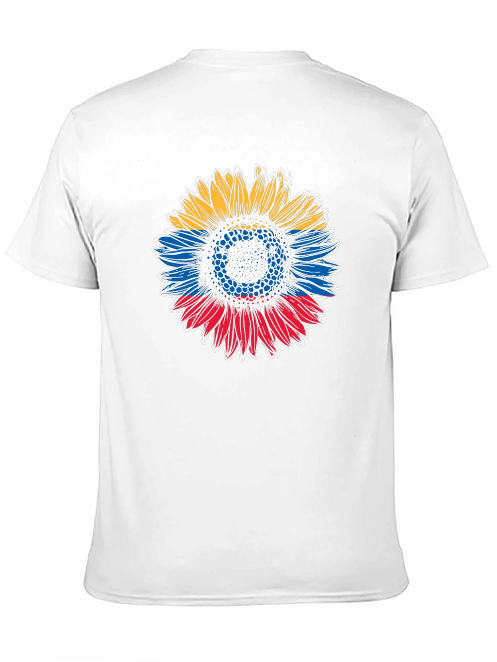 Colombian Flag Sunflower Graphic T-Shirt