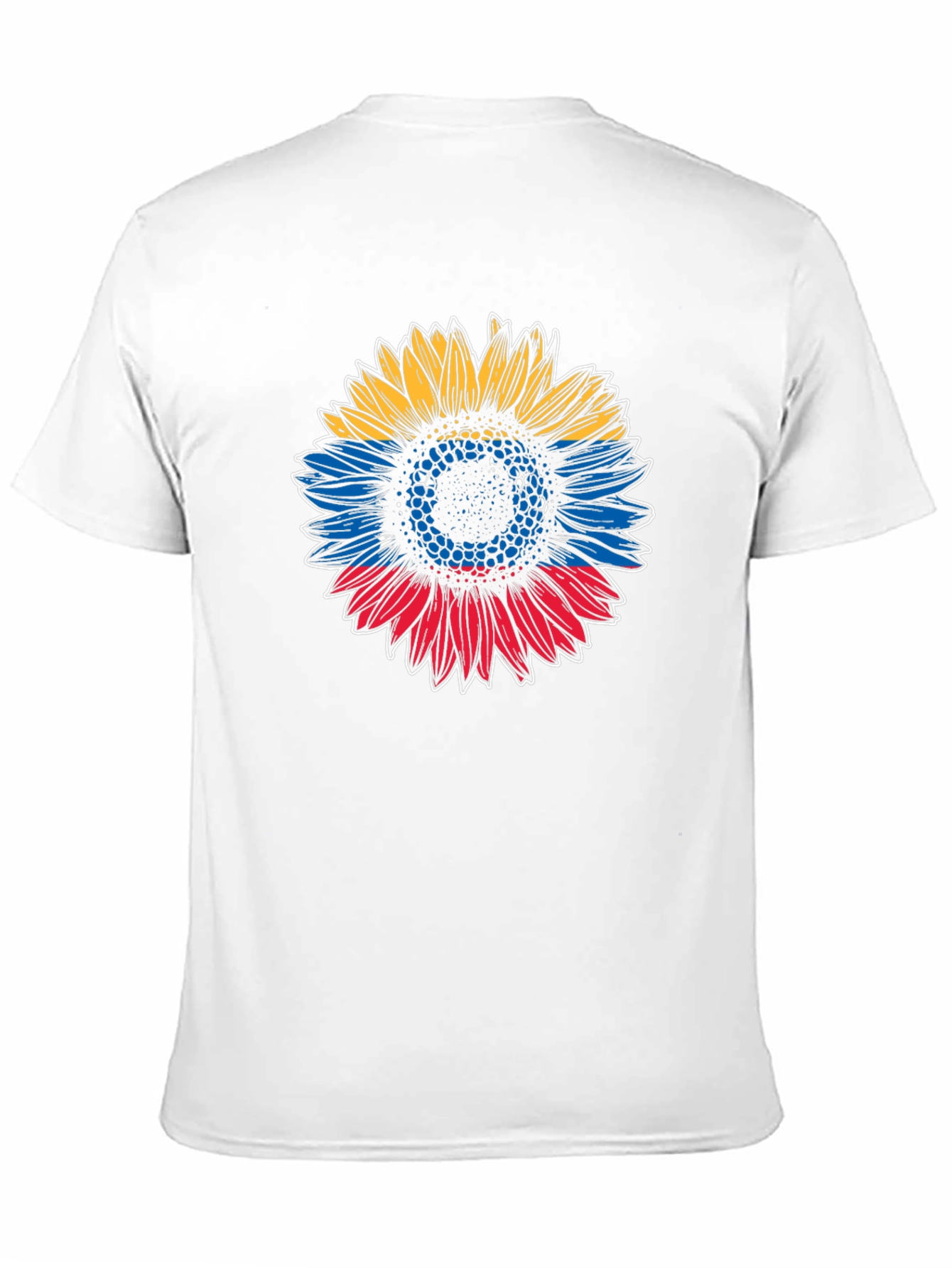 Colombian Flag Sunflower Graphic T-Shirt