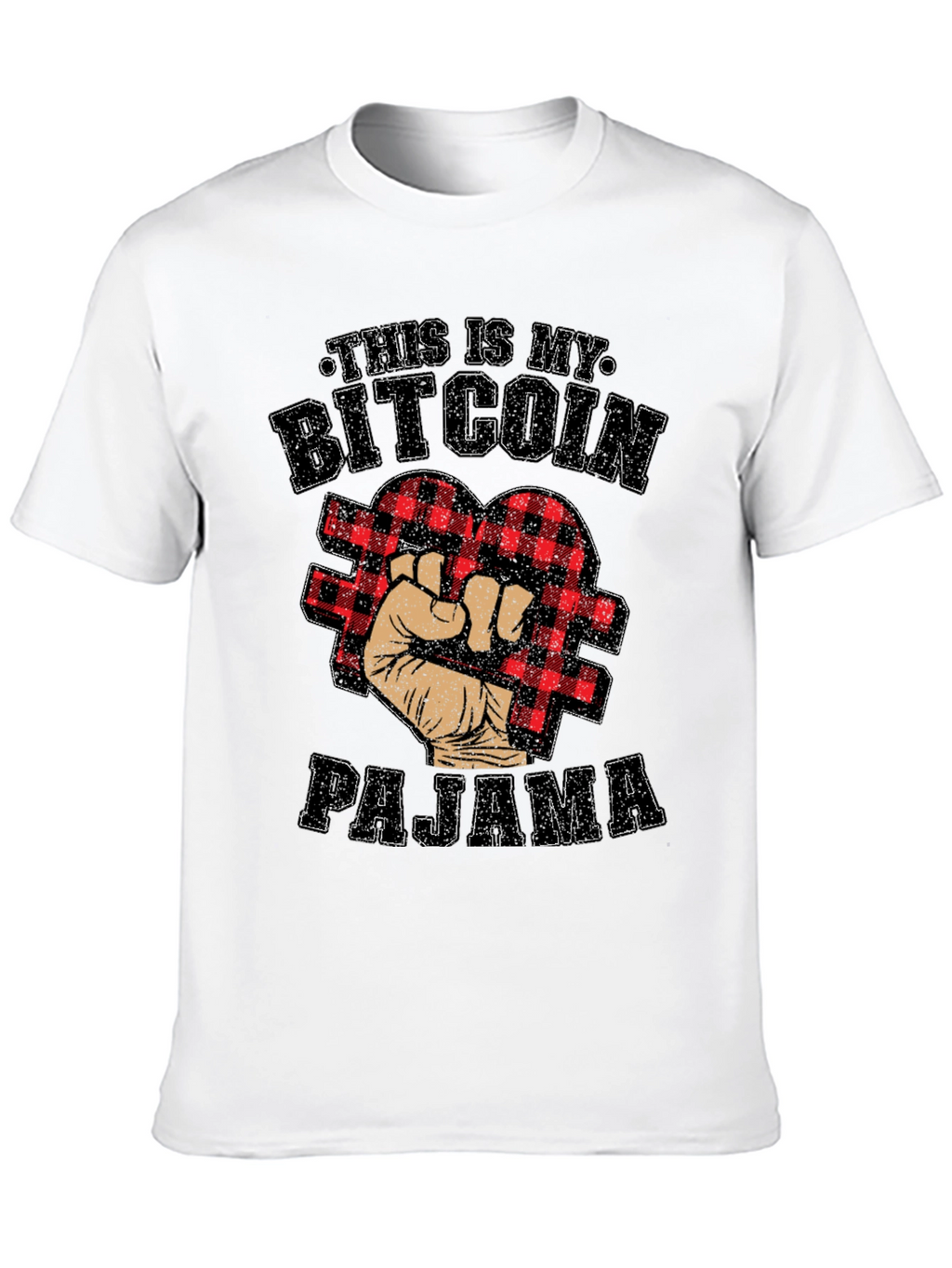 Bitcoin Pajama Black T-Shirt Crypto HODL