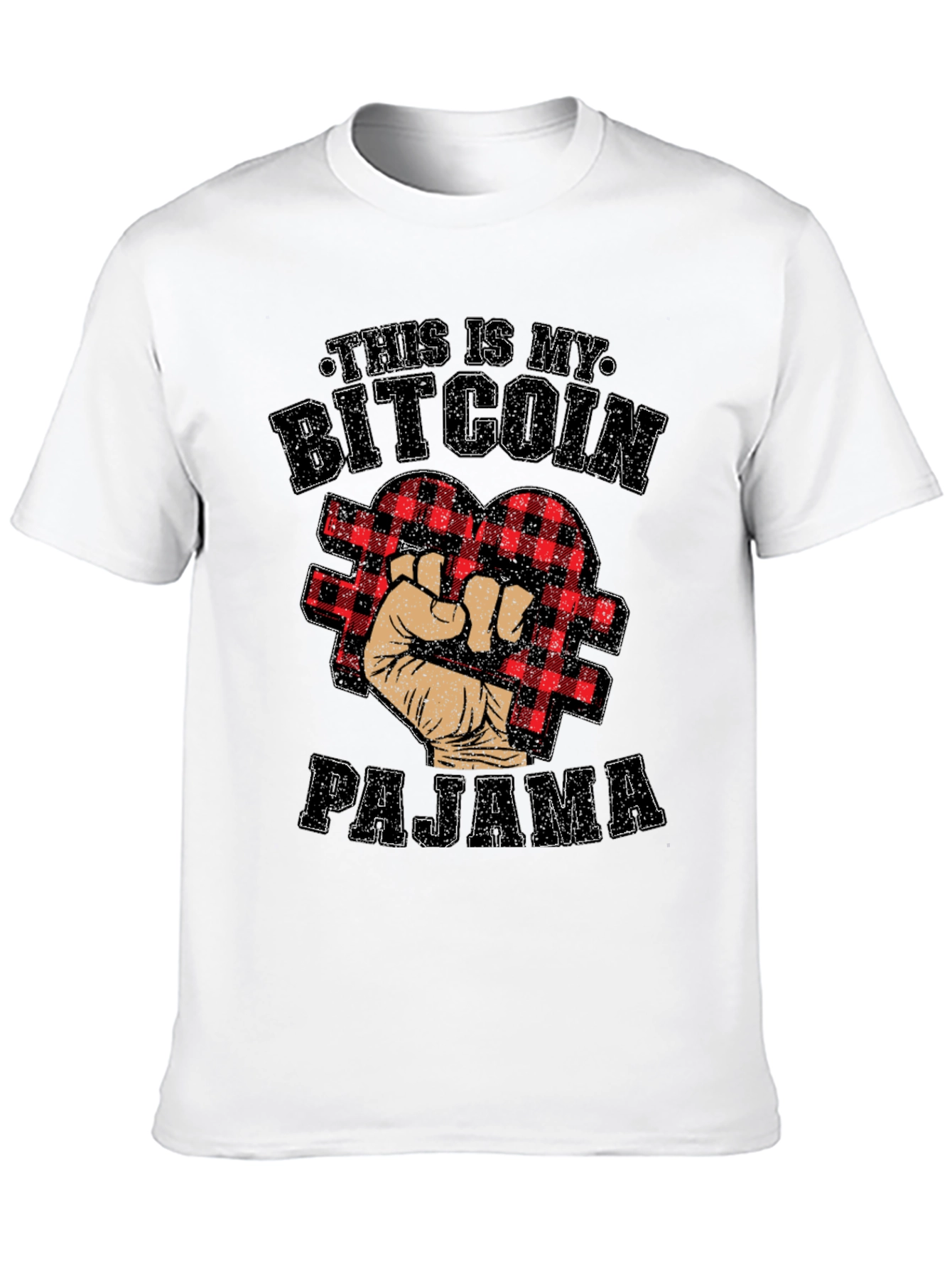 Bitcoin Pajama Black T-Shirt Crypto HODL