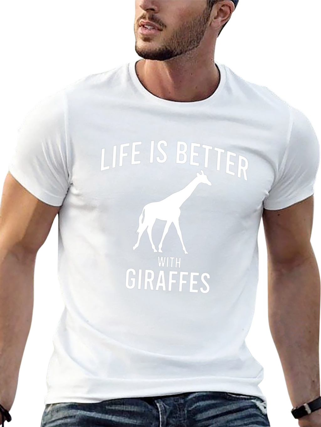 Life is Better with Giraffes Mens T-Shirt