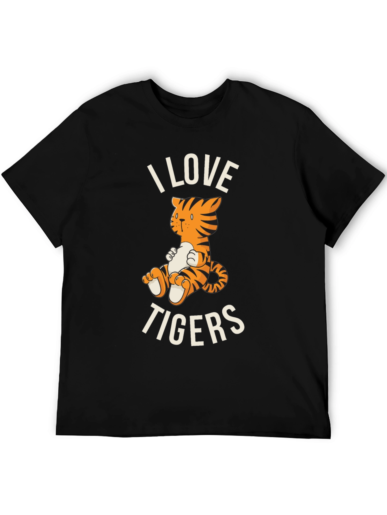 I Love Tigers Graphic Tee - Cute Cartoon Tiger T-Shirt