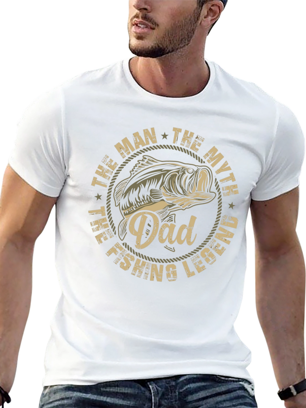 Dad Fishing Legend T-Shirt - The Man The Myth