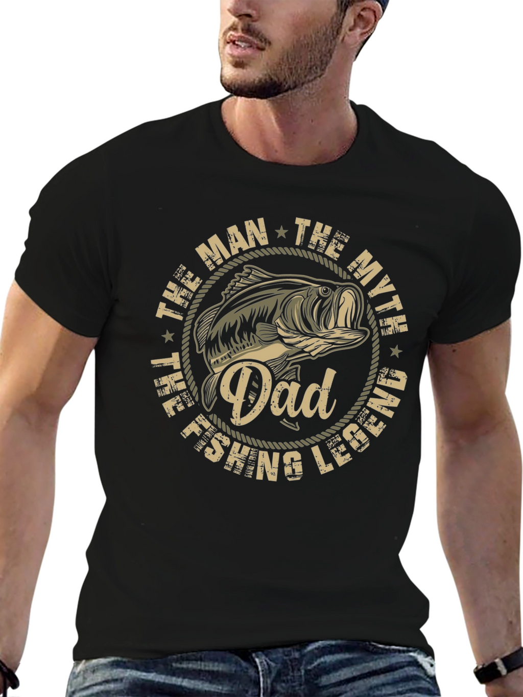 Dad Fishing Legend T-Shirt - The Man The Myth