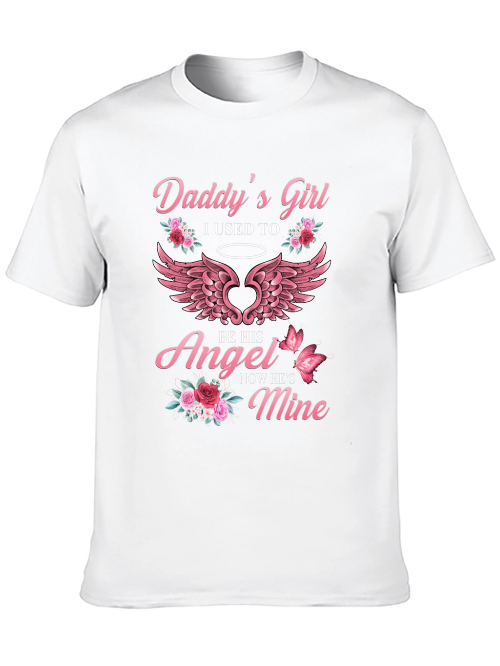 Daddys Girl Angel Wings Graphic T-Shirt