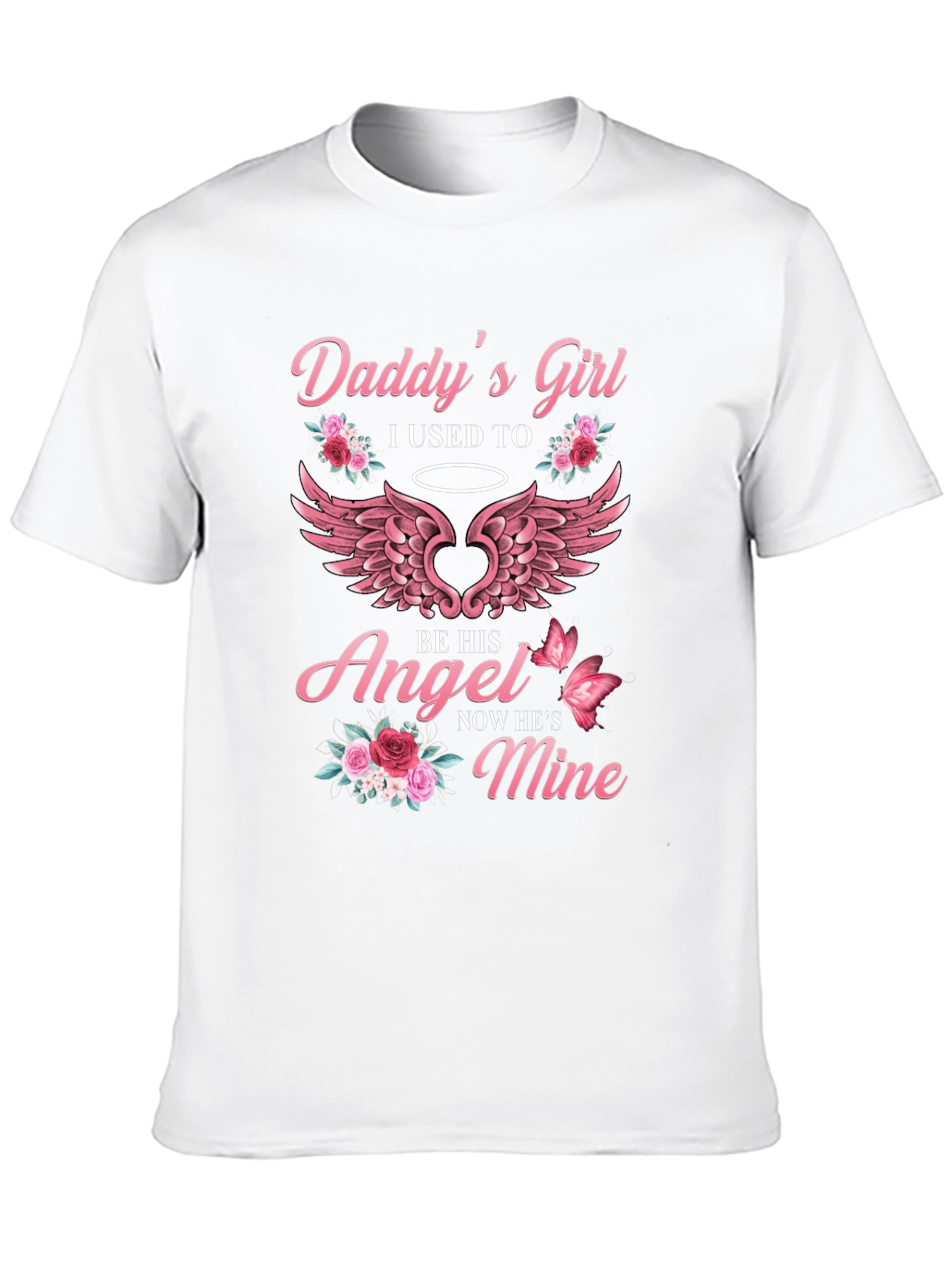 Daddys Girl Angel Wings Graphic T-Shirt