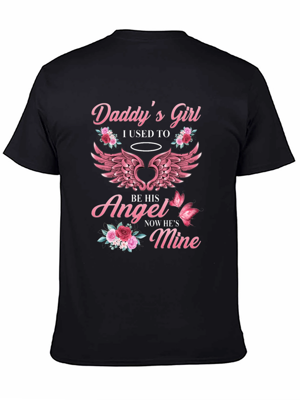 Daddys Girl Angel Wings Graphic T-Shirt