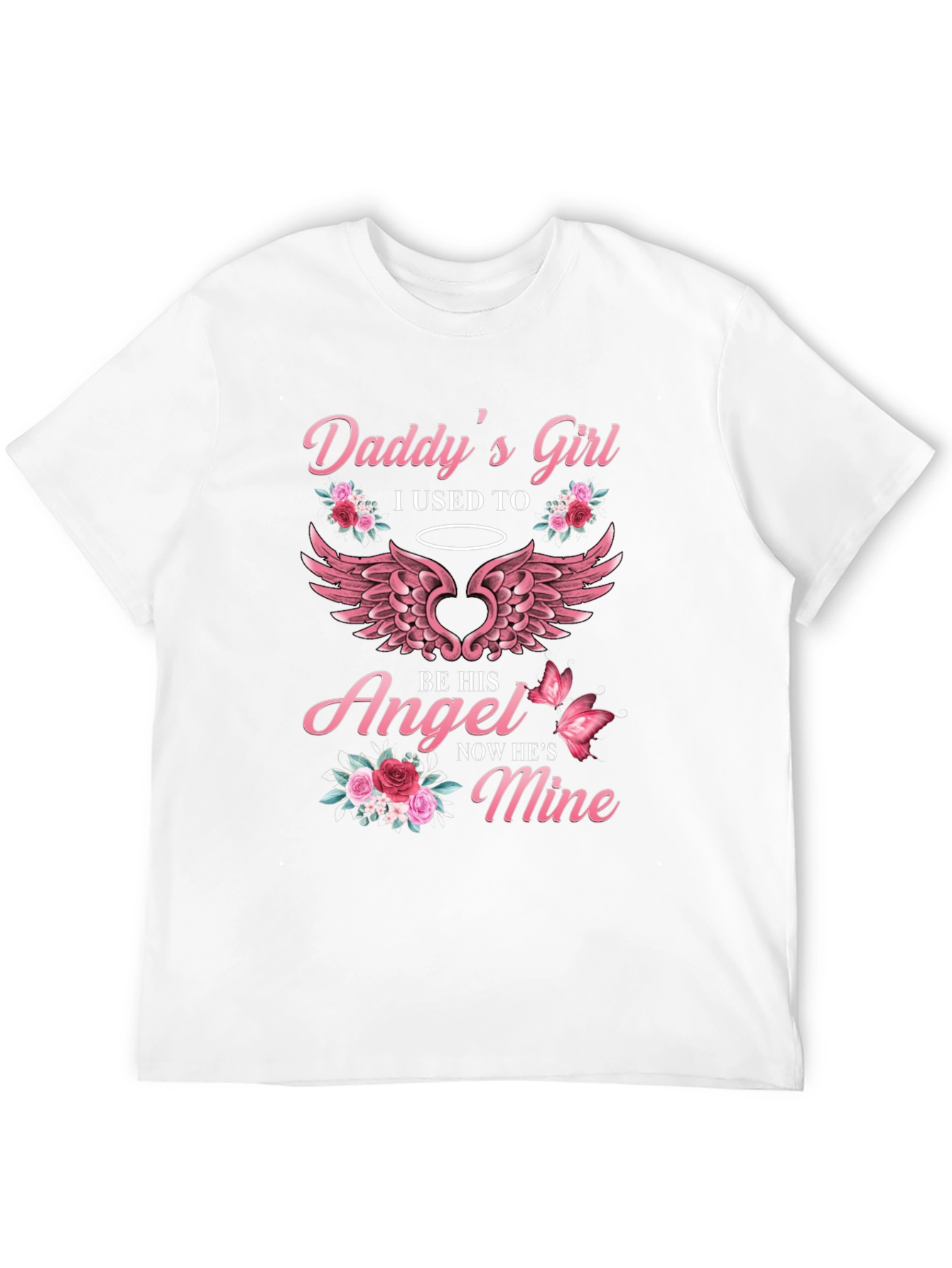 Daddys Girl Angel Wings Graphic T-Shirt