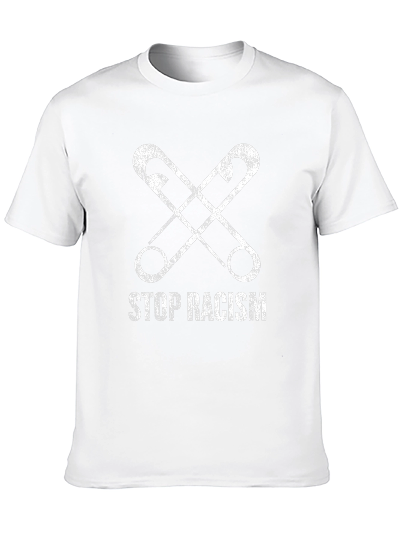 Stop Racism Safety Pin Graphic T-Shirt