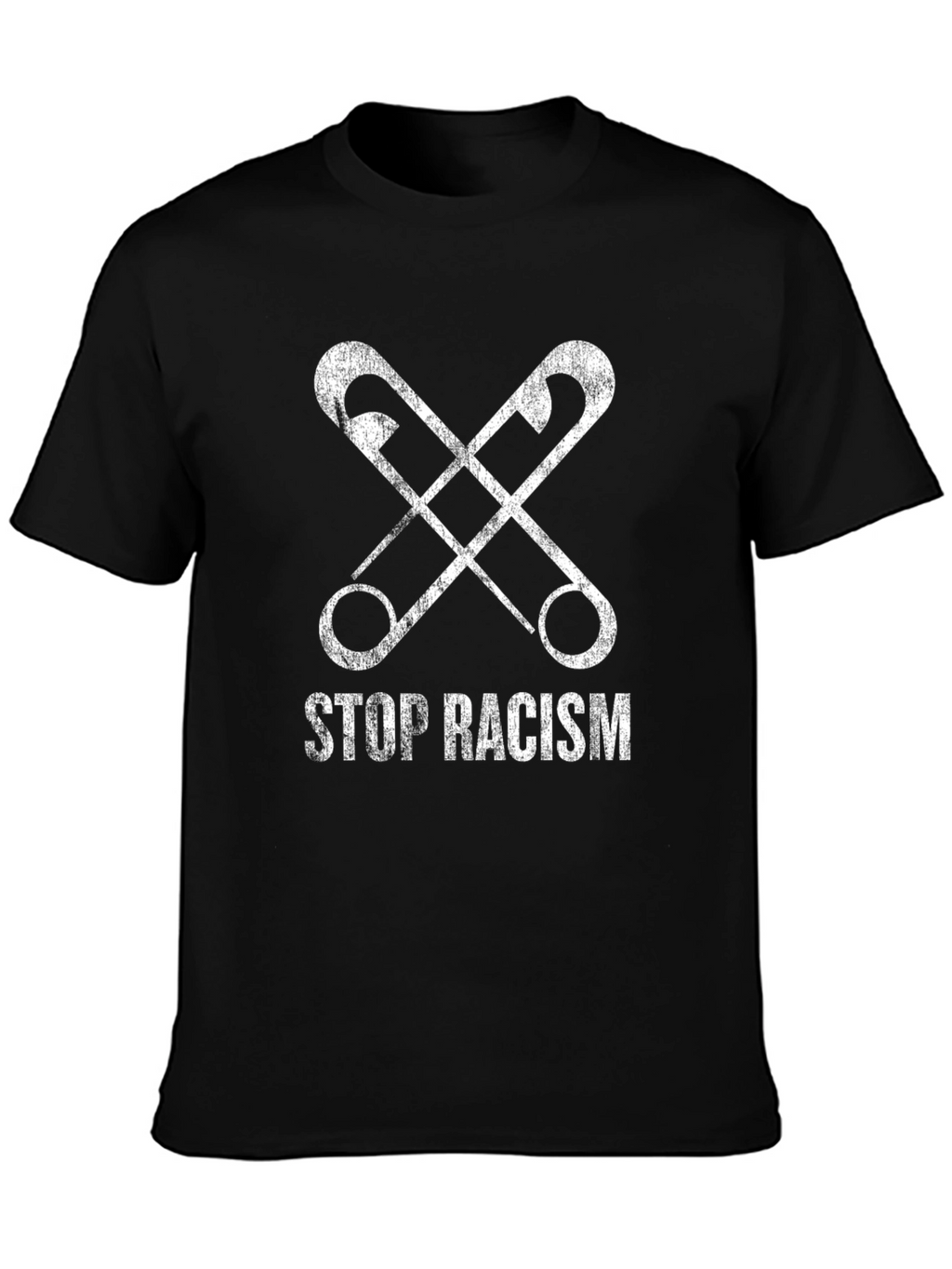 Stop Racism Safety Pin Graphic T-Shirt