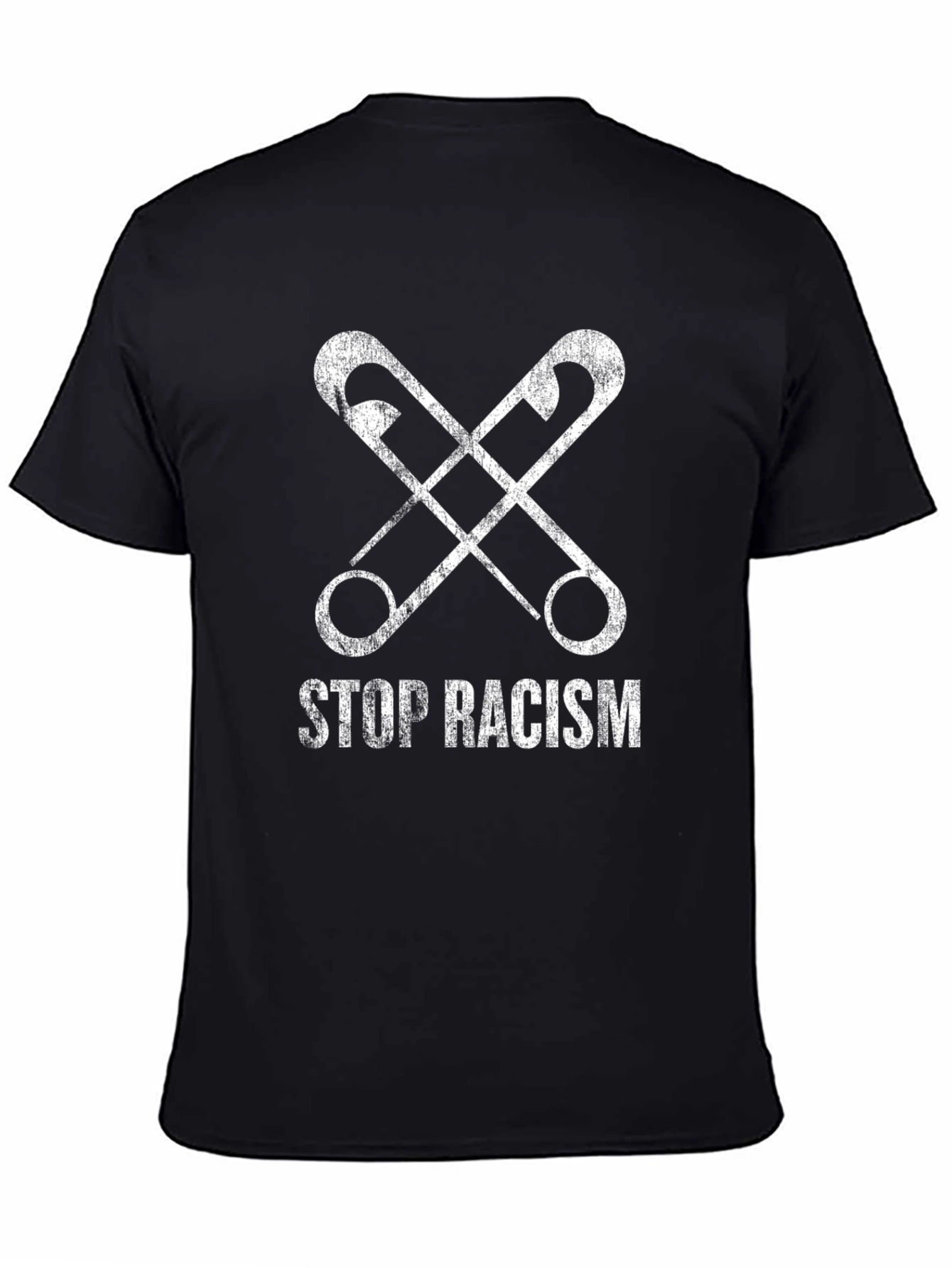 Stop Racism Safety Pin Graphic T-Shirt