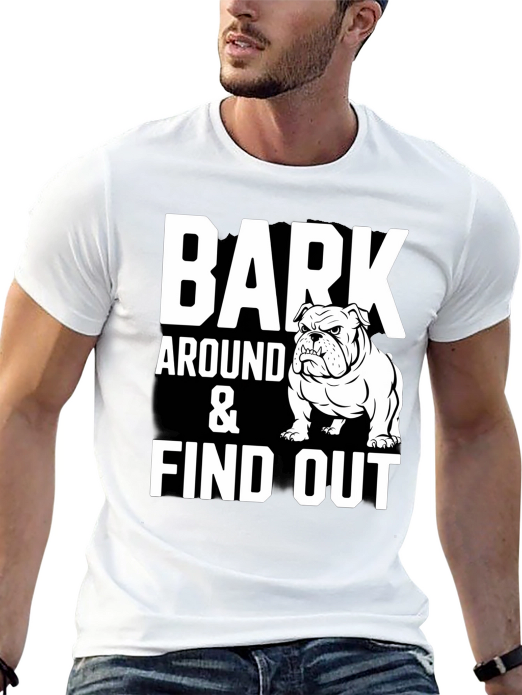 Bark Around & Find Out Bulldog Graphic Tee