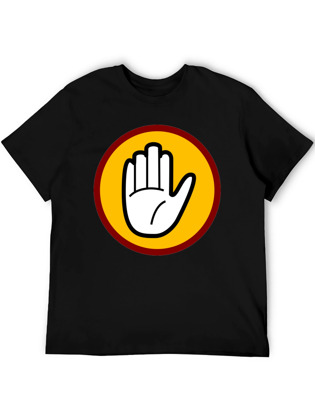Black T-Shirt with Bold Hand Graphic