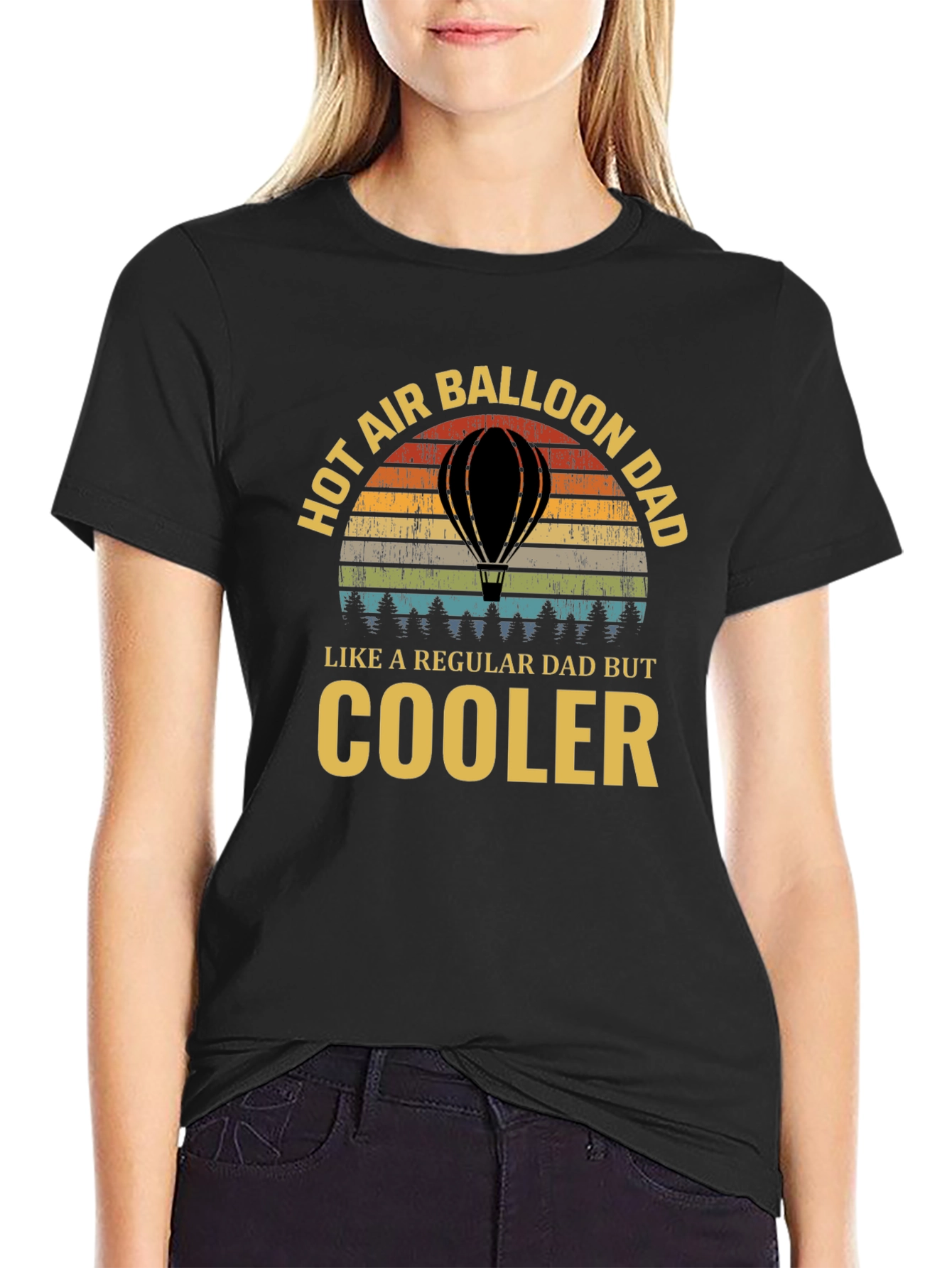 Hot Air Balloon Dad T-Shirt - Cooler Than Regular