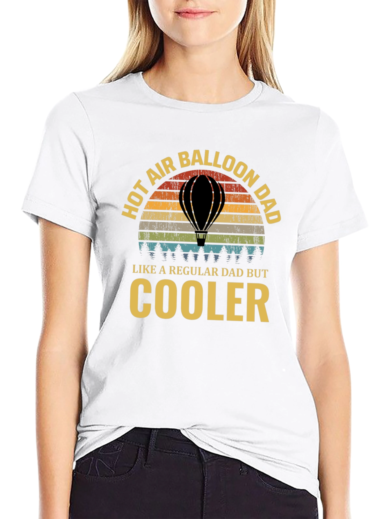 Hot Air Balloon Dad T-Shirt - Cooler Than Regular