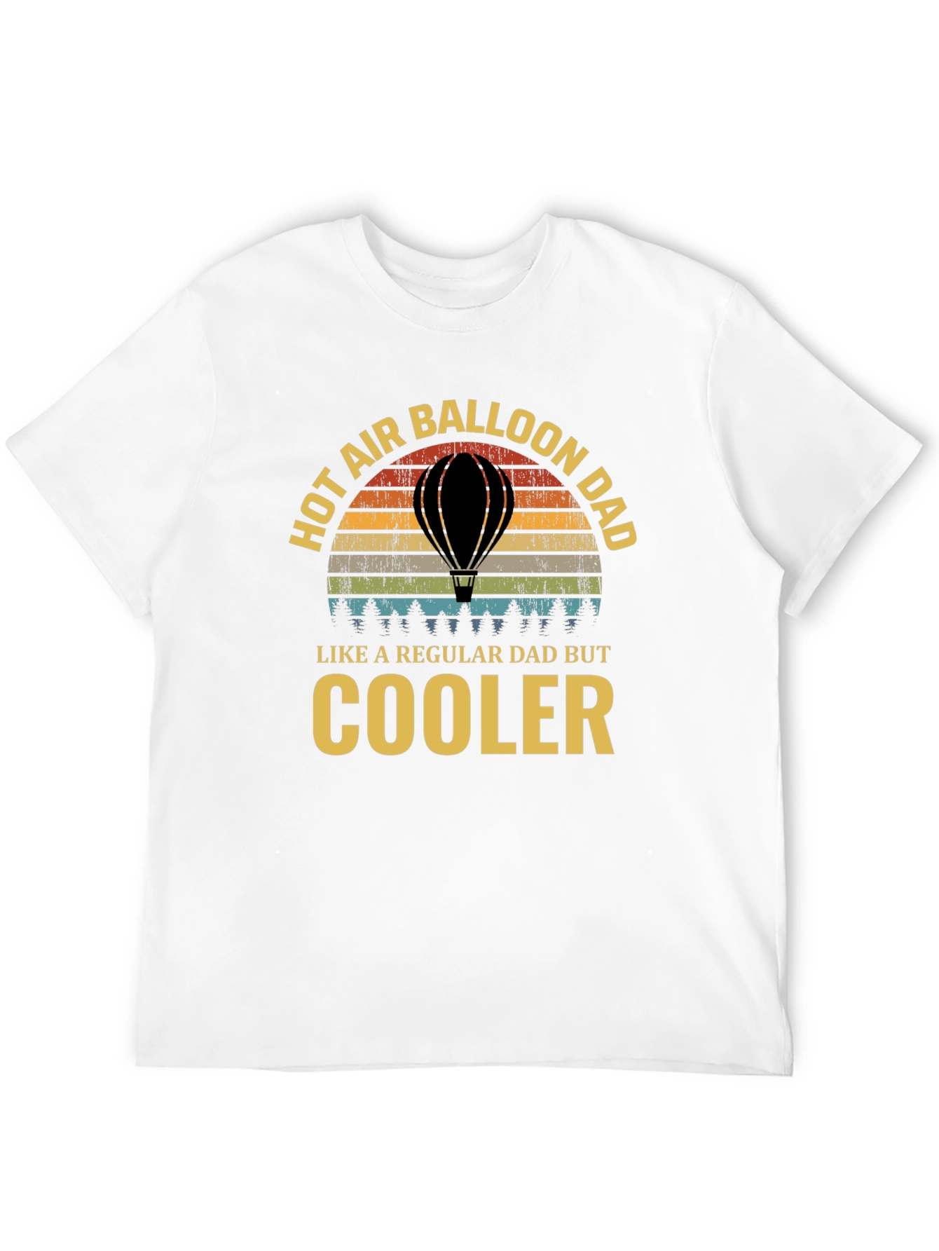 Hot Air Balloon Dad T-Shirt - Cooler Than Regular