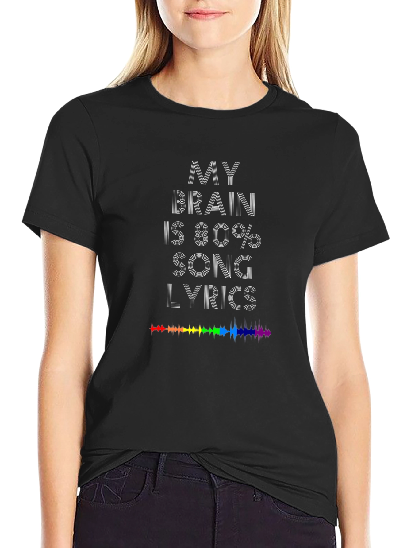My Brain is 80% Song Lyrics T-Shirt - Music Lover Tee