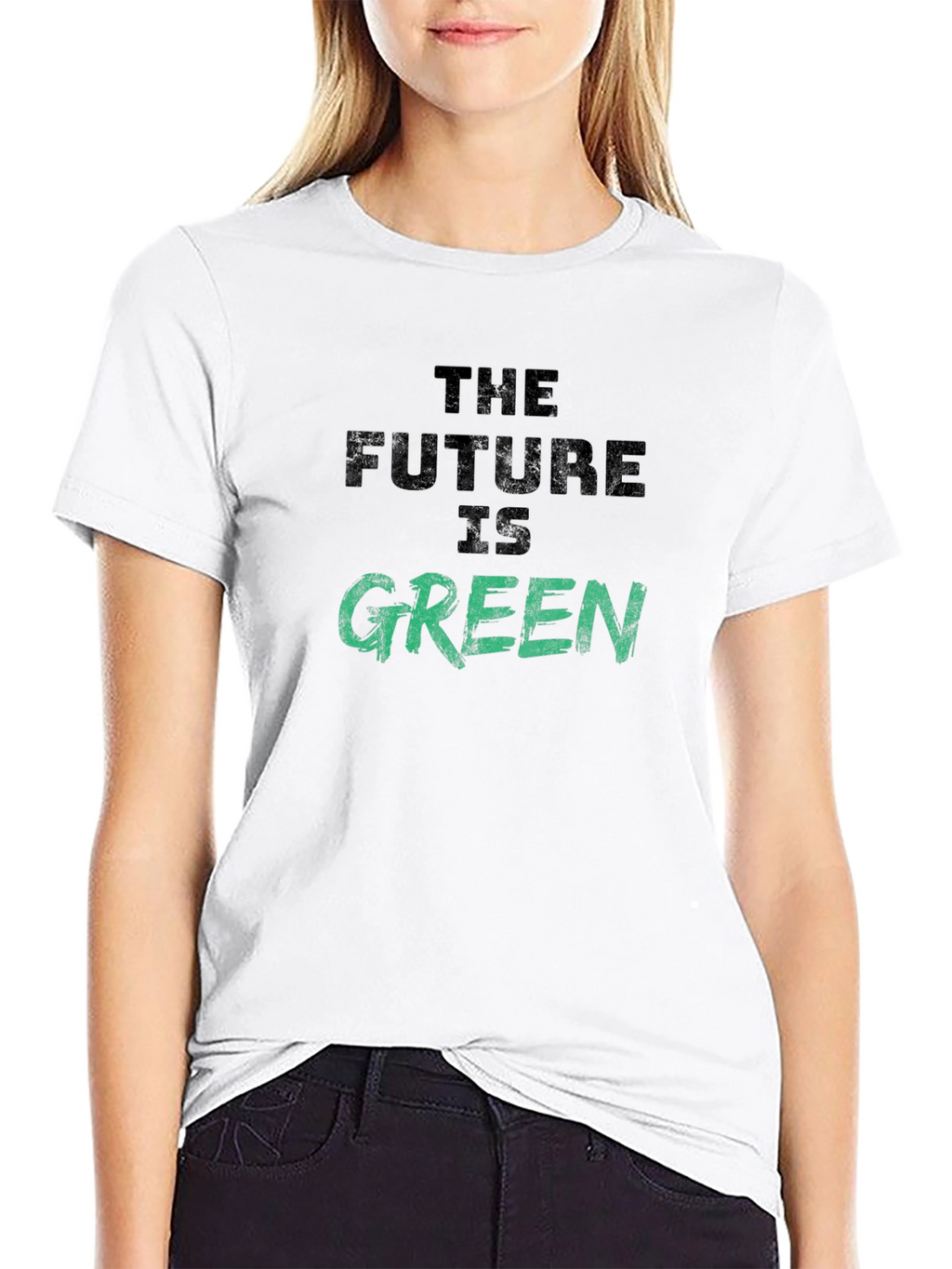 The Future is Green Graphic Tee - Eco-Friendly Slogan