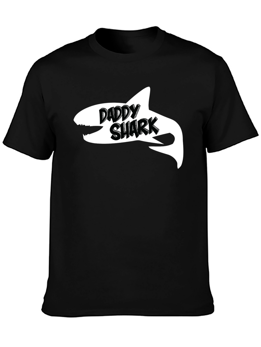 Daddy Shark Black Cotton Graphic T-Shirt