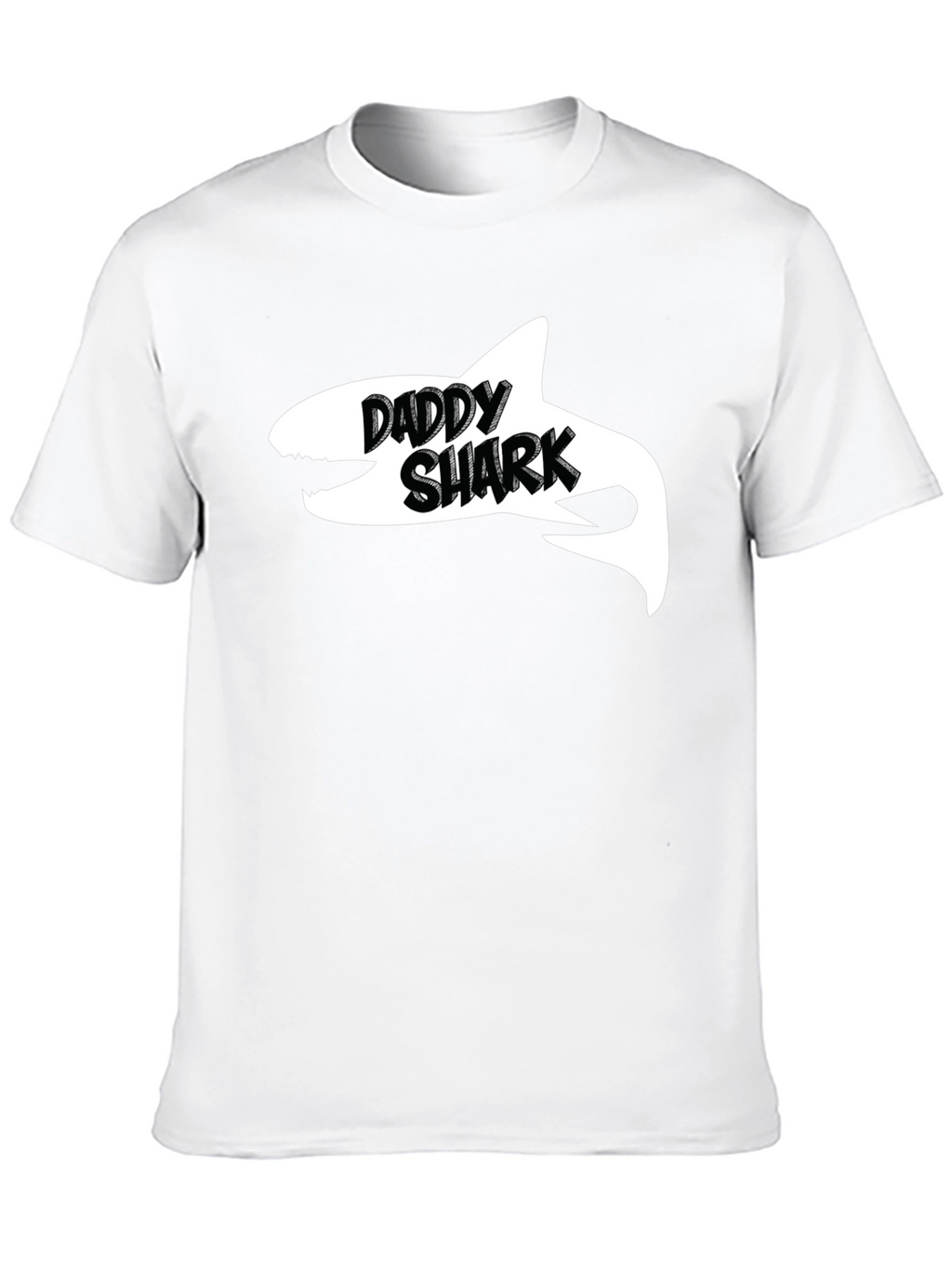 Daddy Shark Black Cotton Graphic T-Shirt
