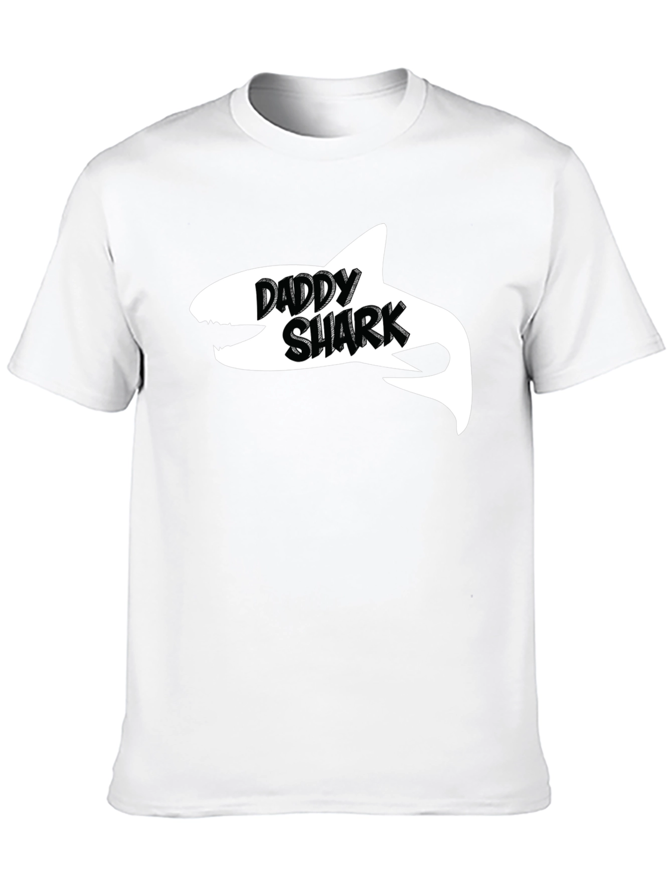 Daddy Shark Black Cotton Graphic T-Shirt