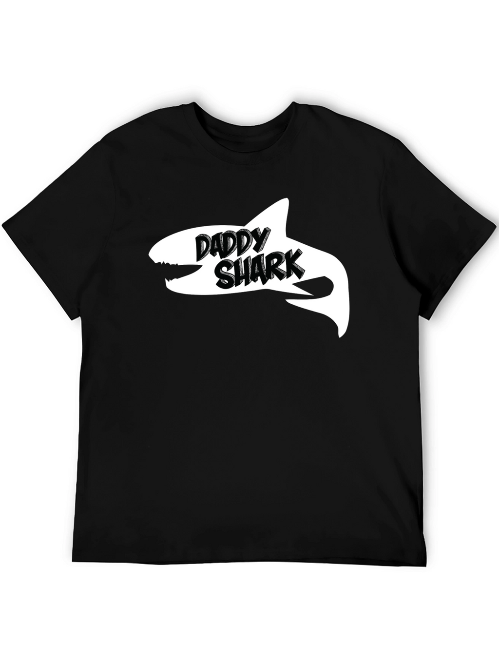 Daddy Shark Black Cotton Graphic T-Shirt