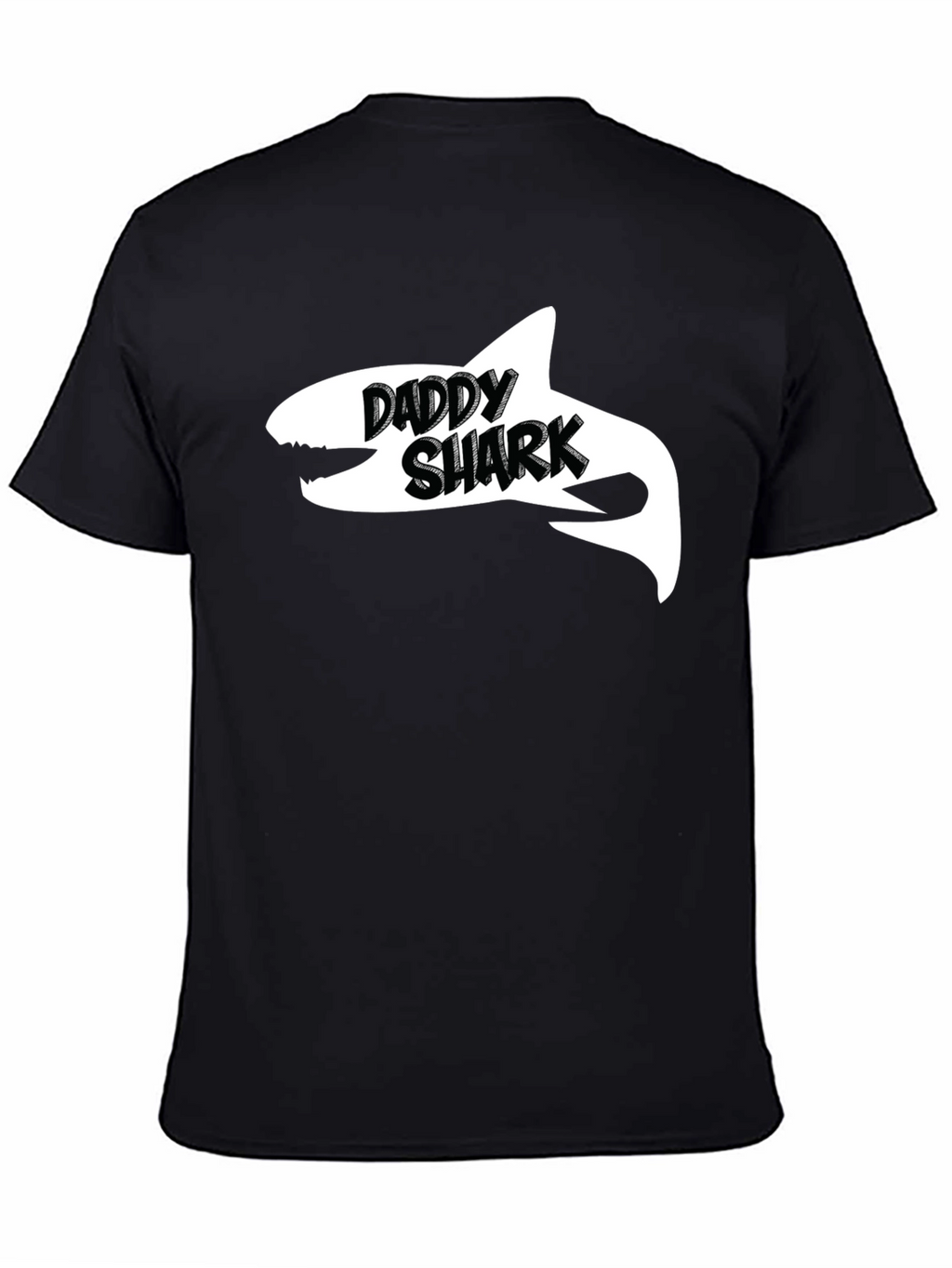 Daddy Shark Black Cotton Graphic T-Shirt