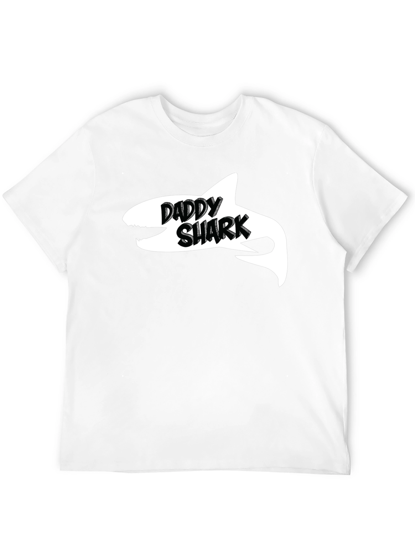 Daddy Shark Black Cotton Graphic T-Shirt