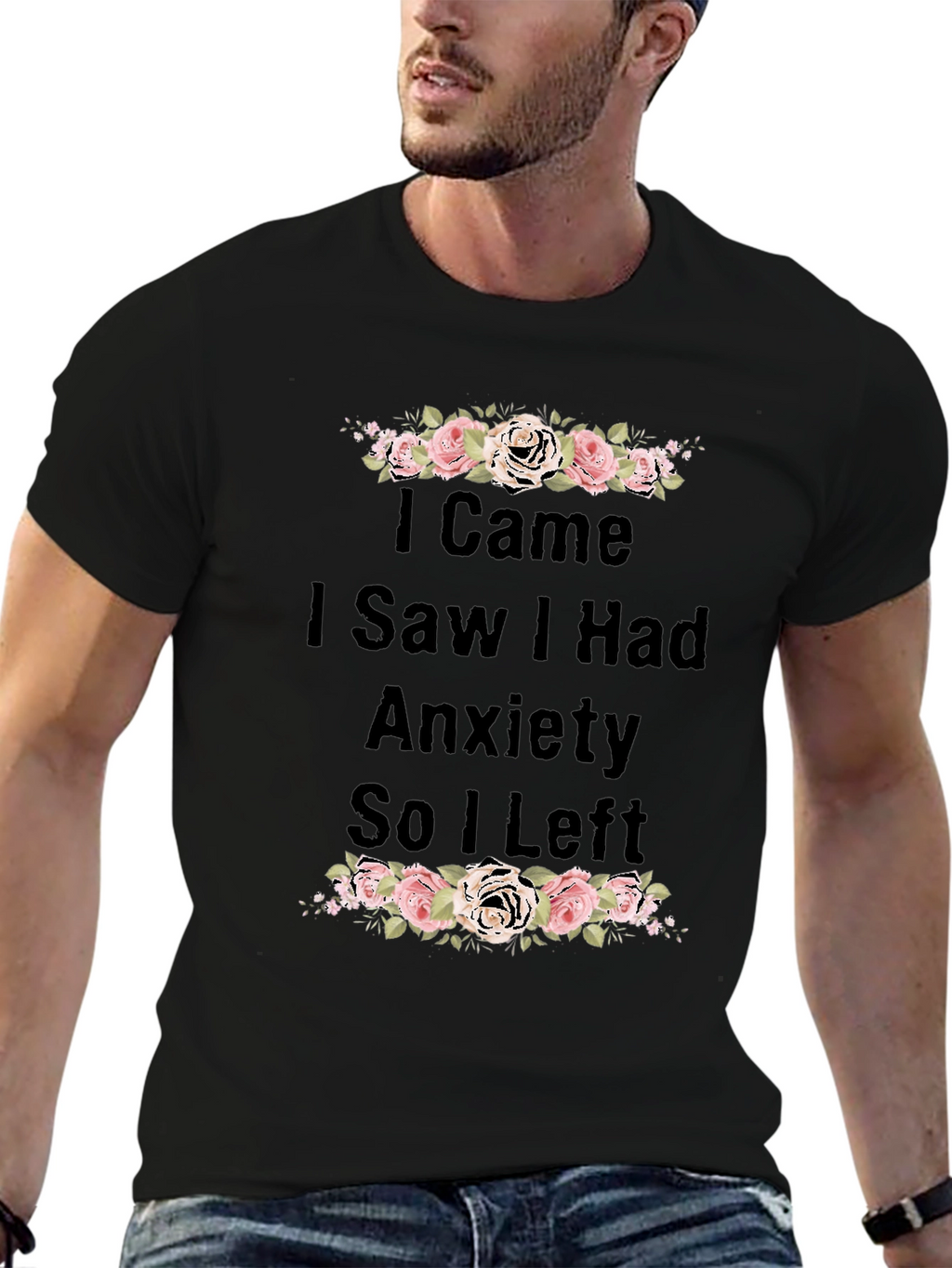 Anxiety Tee - Floral Graphic T-Shirt