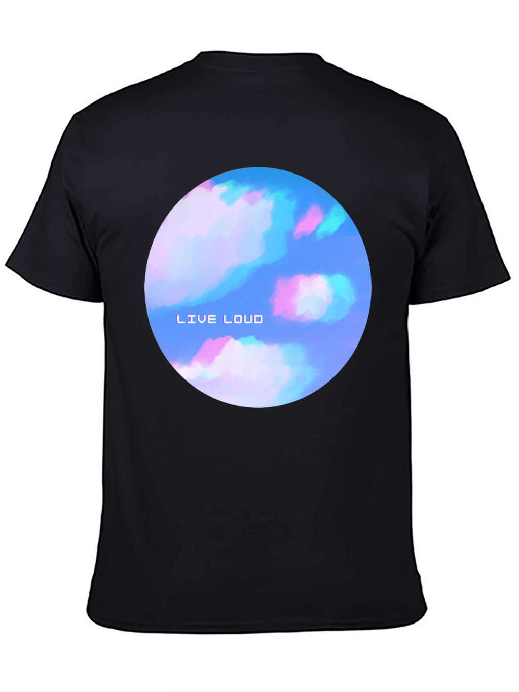 Live Loud Graphic Print Black T-Shirt