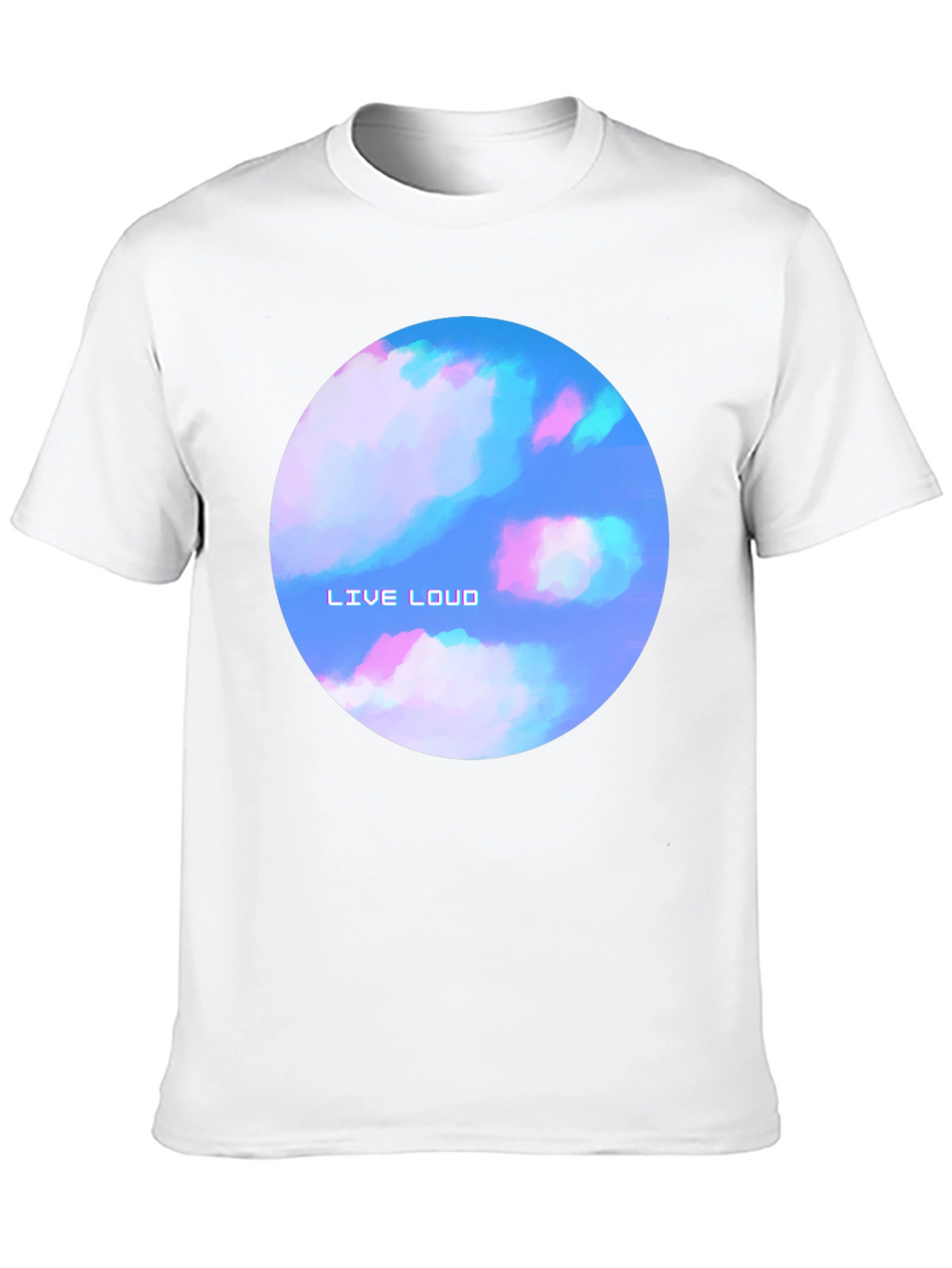 Live Loud Graphic Print Black T-Shirt