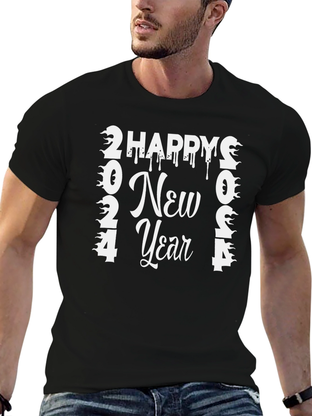 Happy New Year 2024 Graphic T-Shirt