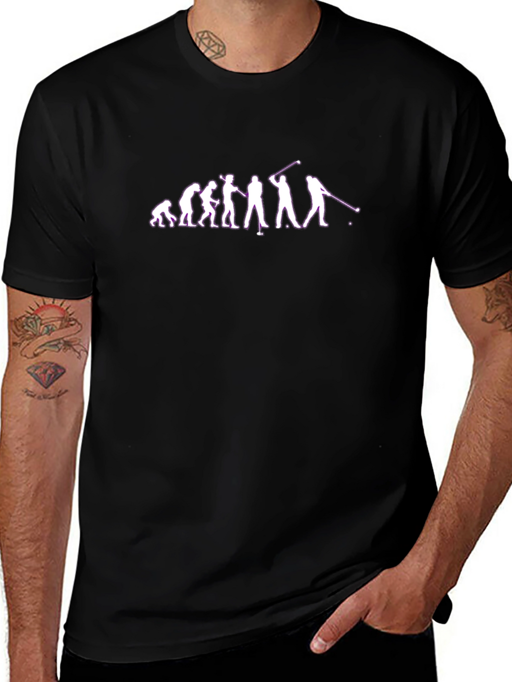 Golf Evolution T-Shirt - Black Casual Tee