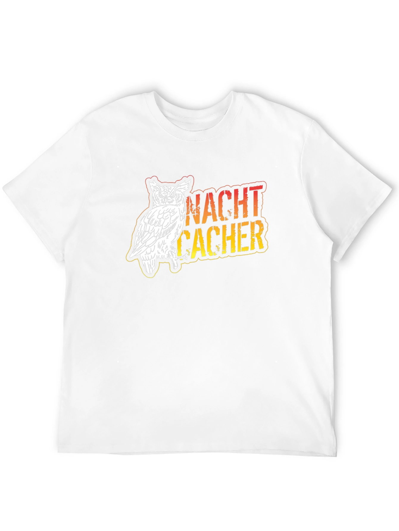 Night Cacher Owl Graphic Tee - Black Cotton T-Shirt