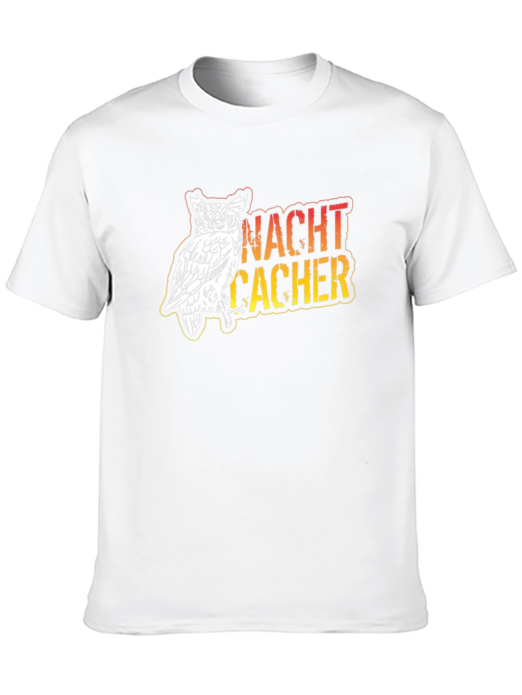 Night Cacher Owl Graphic Tee - Black Cotton T-Shirt