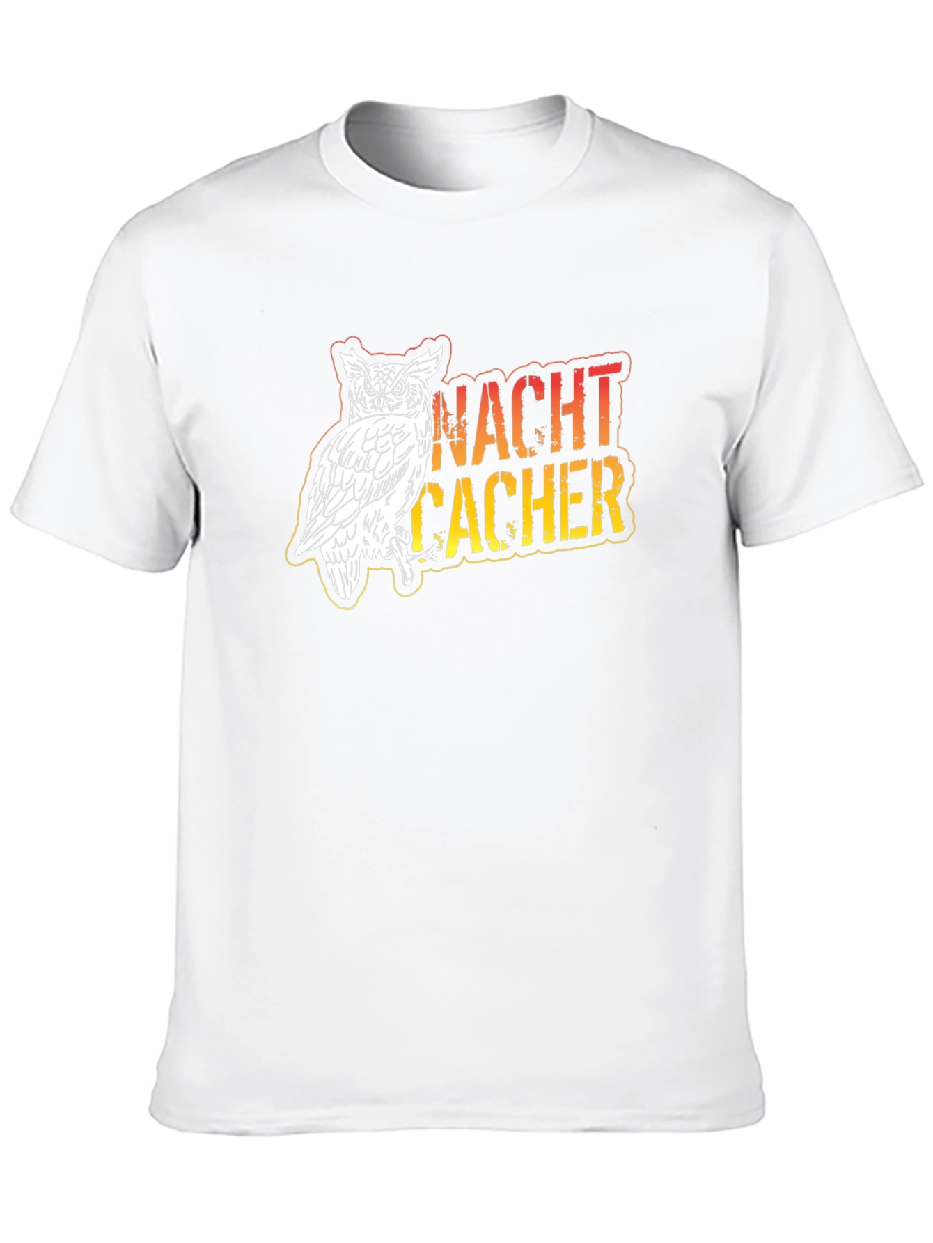 Night Cacher Owl Graphic Tee - Black Cotton T-Shirt