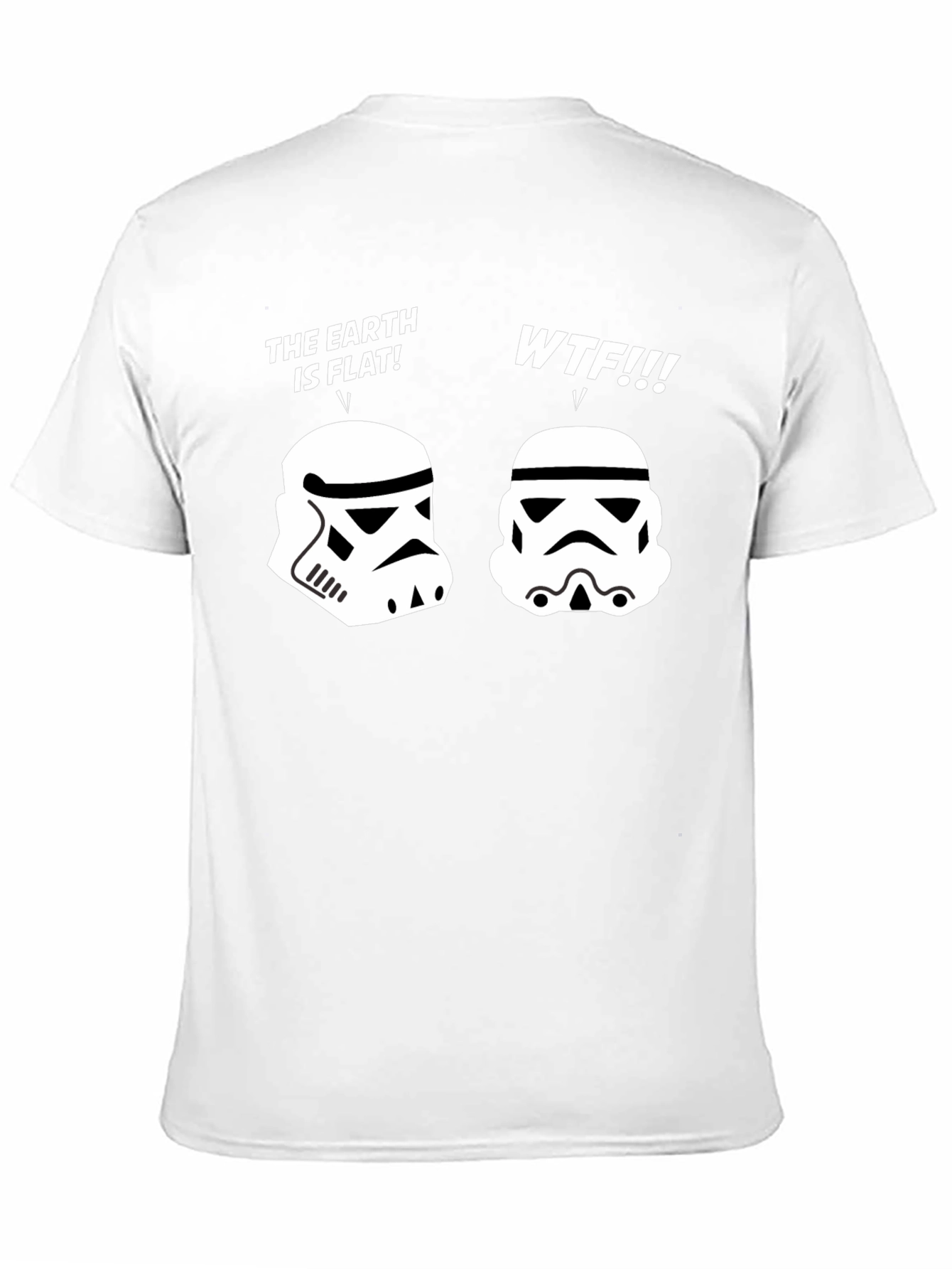 Flat Earth Stormtrooper Humor Tee