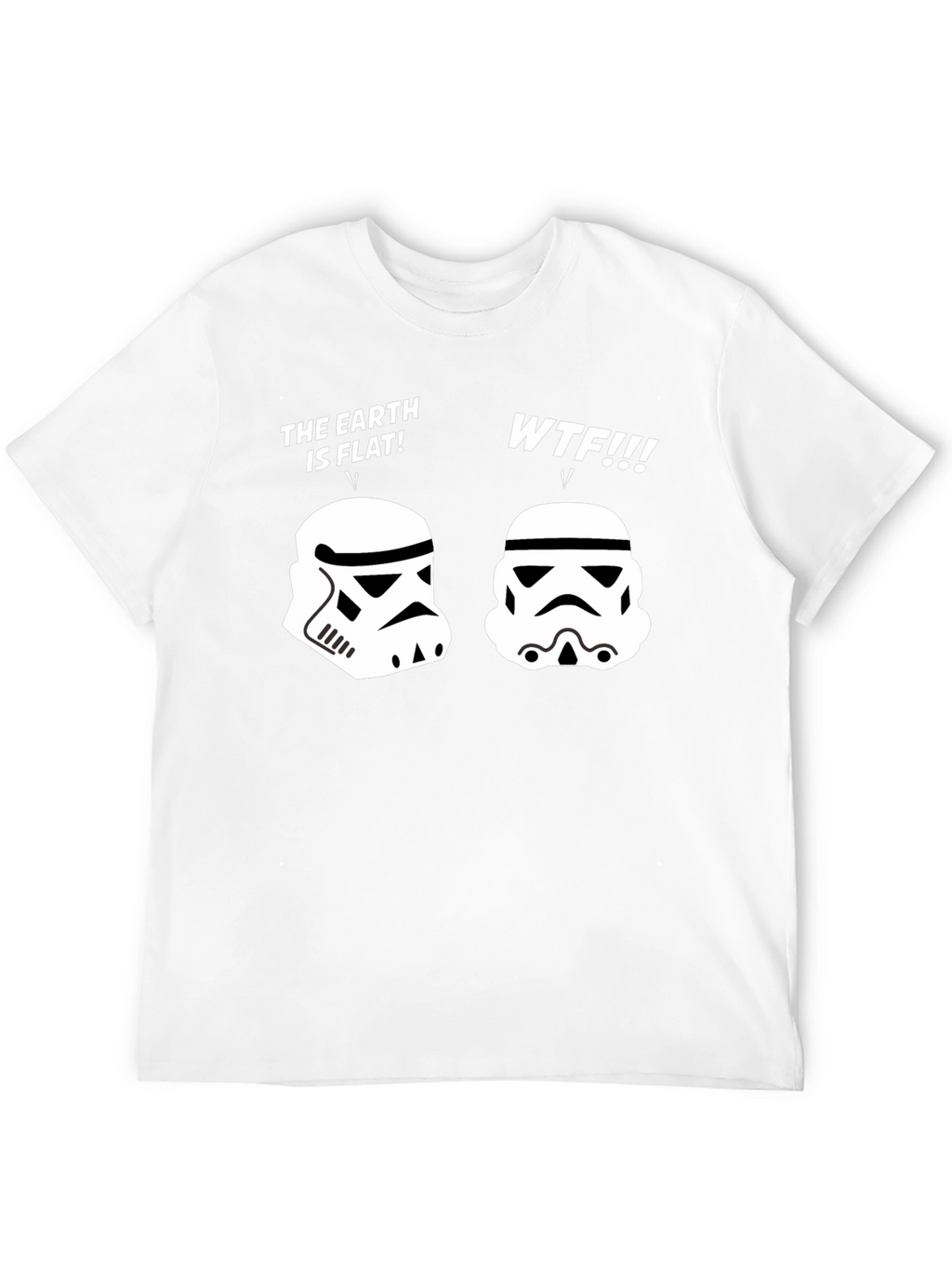 Flat Earth Stormtrooper Humor Tee