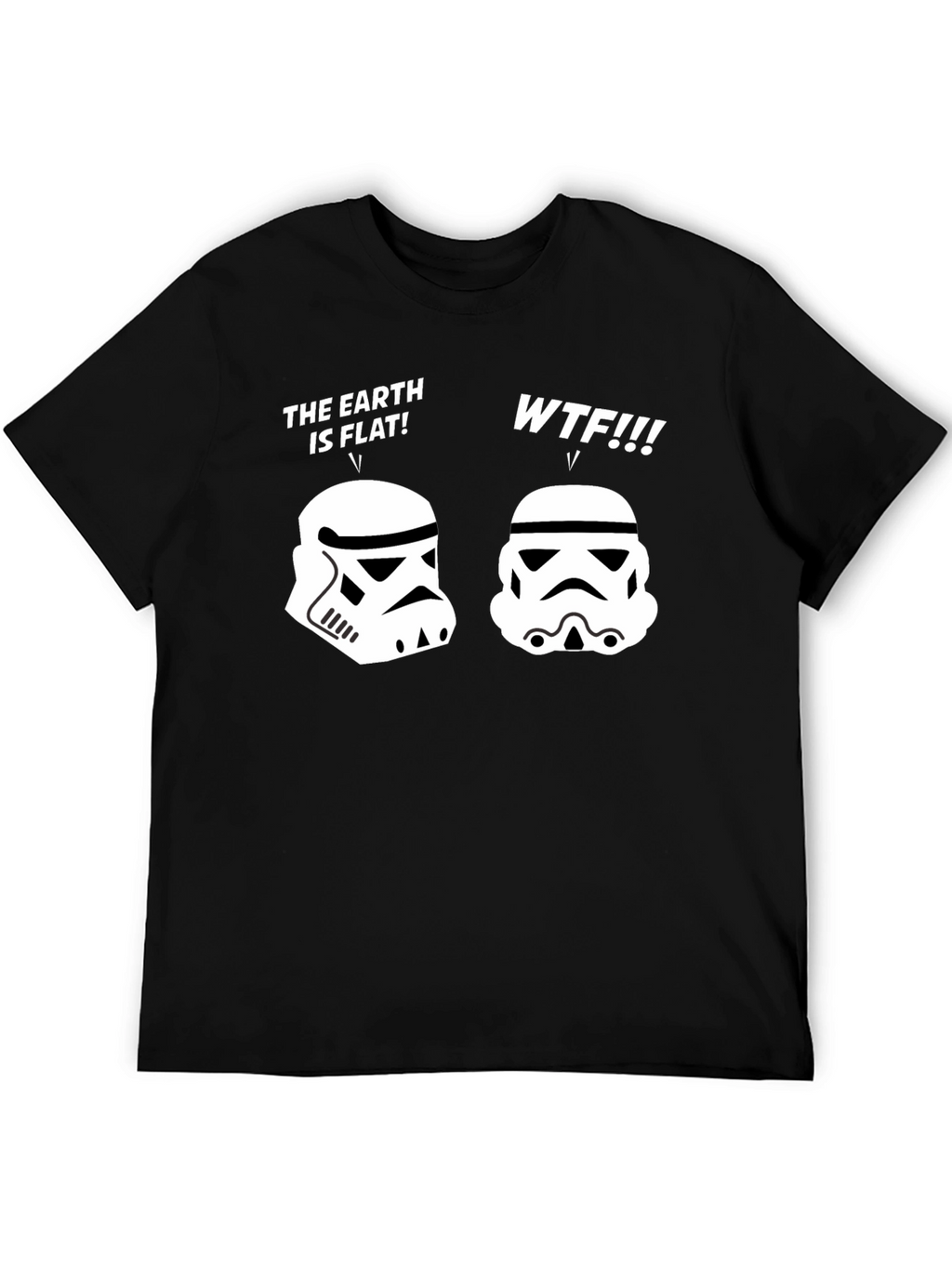 Flat Earth Stormtrooper Humor Tee
