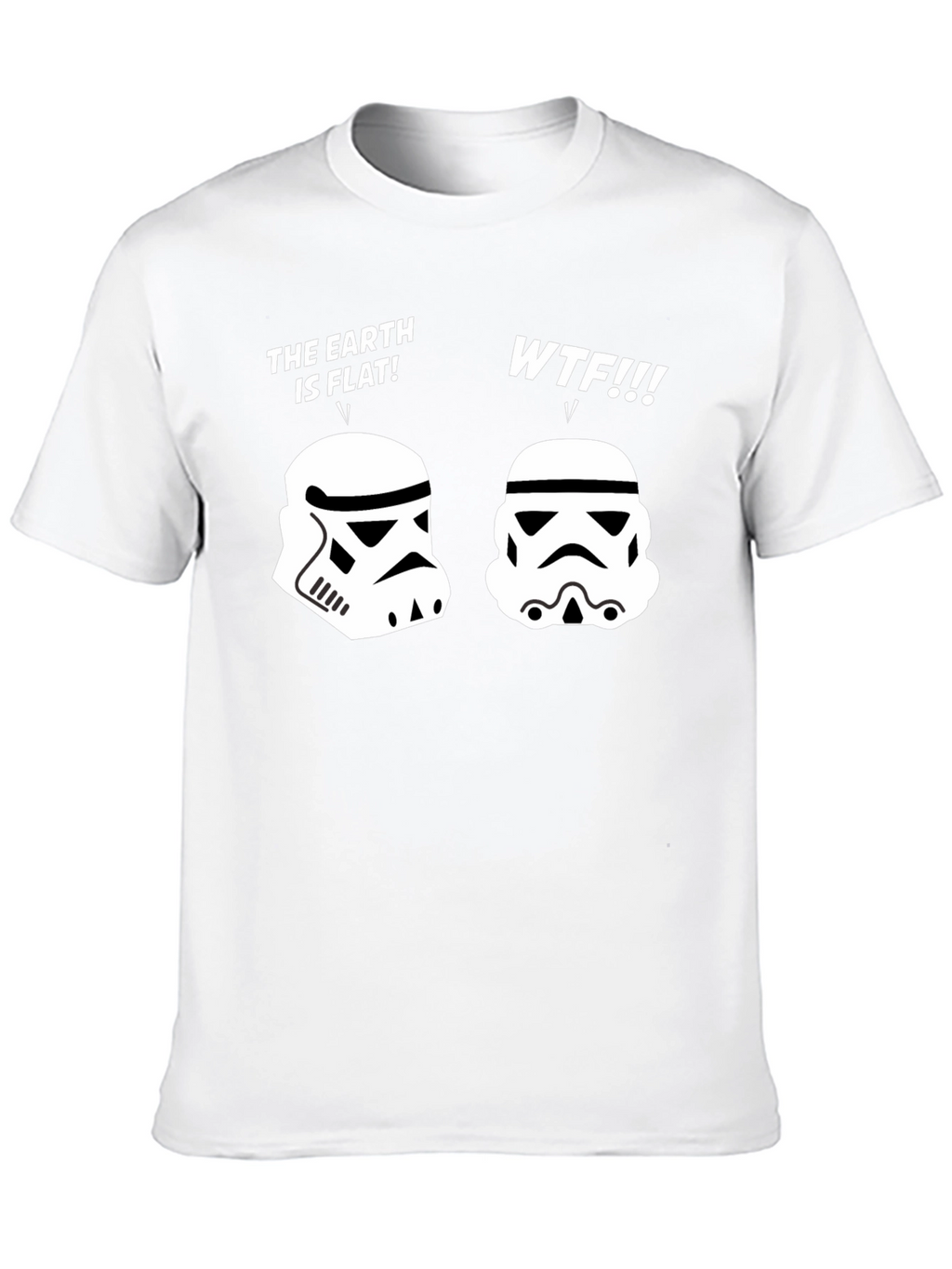 Flat Earth Stormtrooper Humor Tee