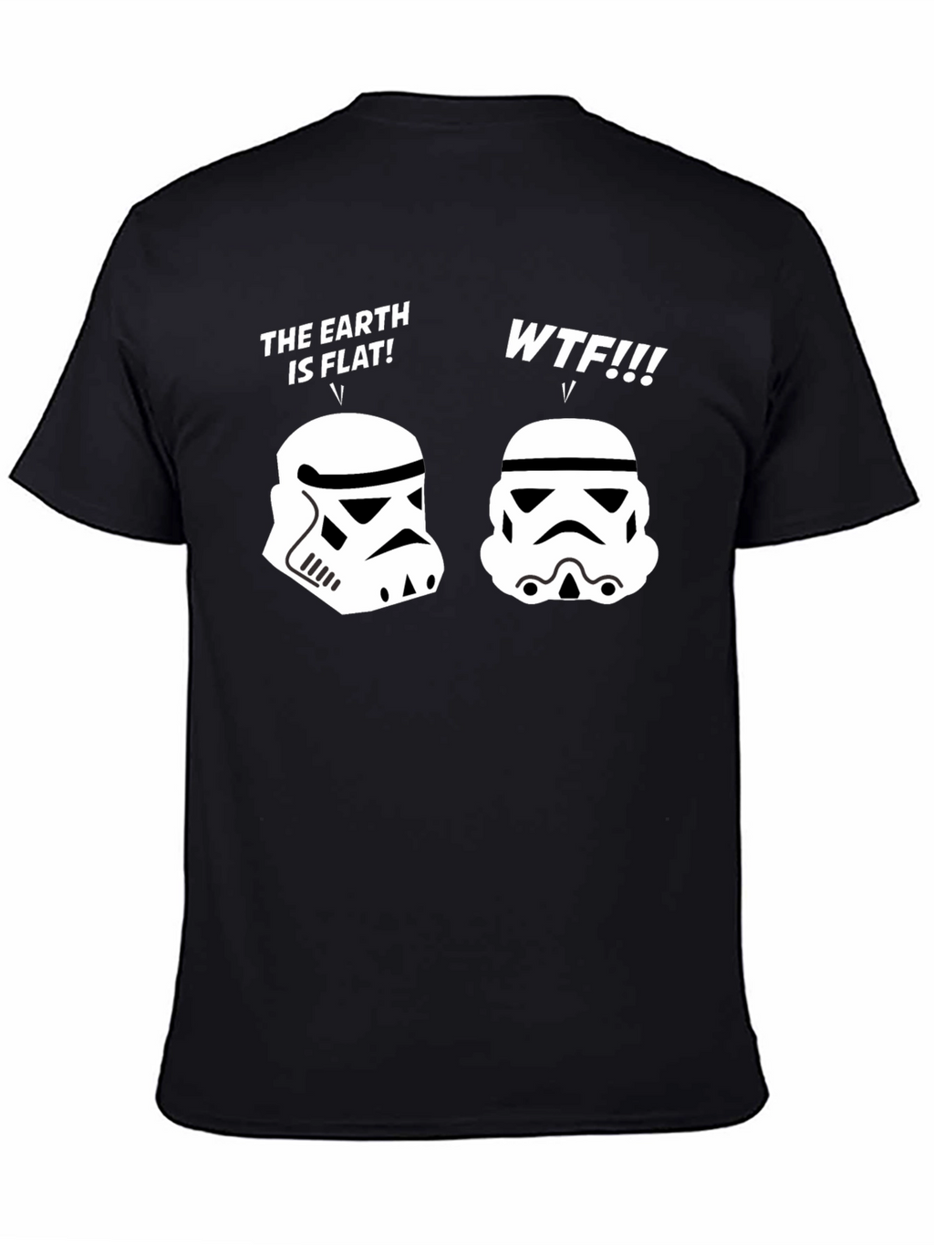 Flat Earth Stormtrooper Humor Tee