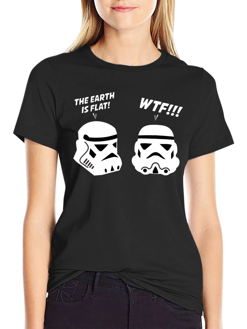 Flat Earth Stormtrooper Humor Tee