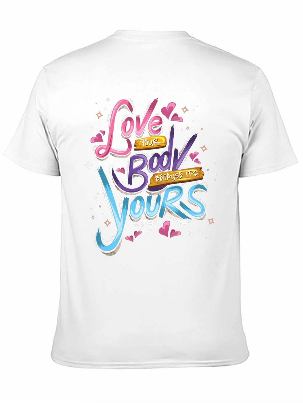 Love Your Body Black Graphic Tee