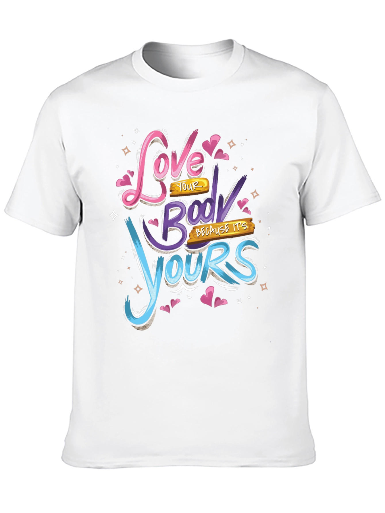 Love Your Body Black Graphic Tee