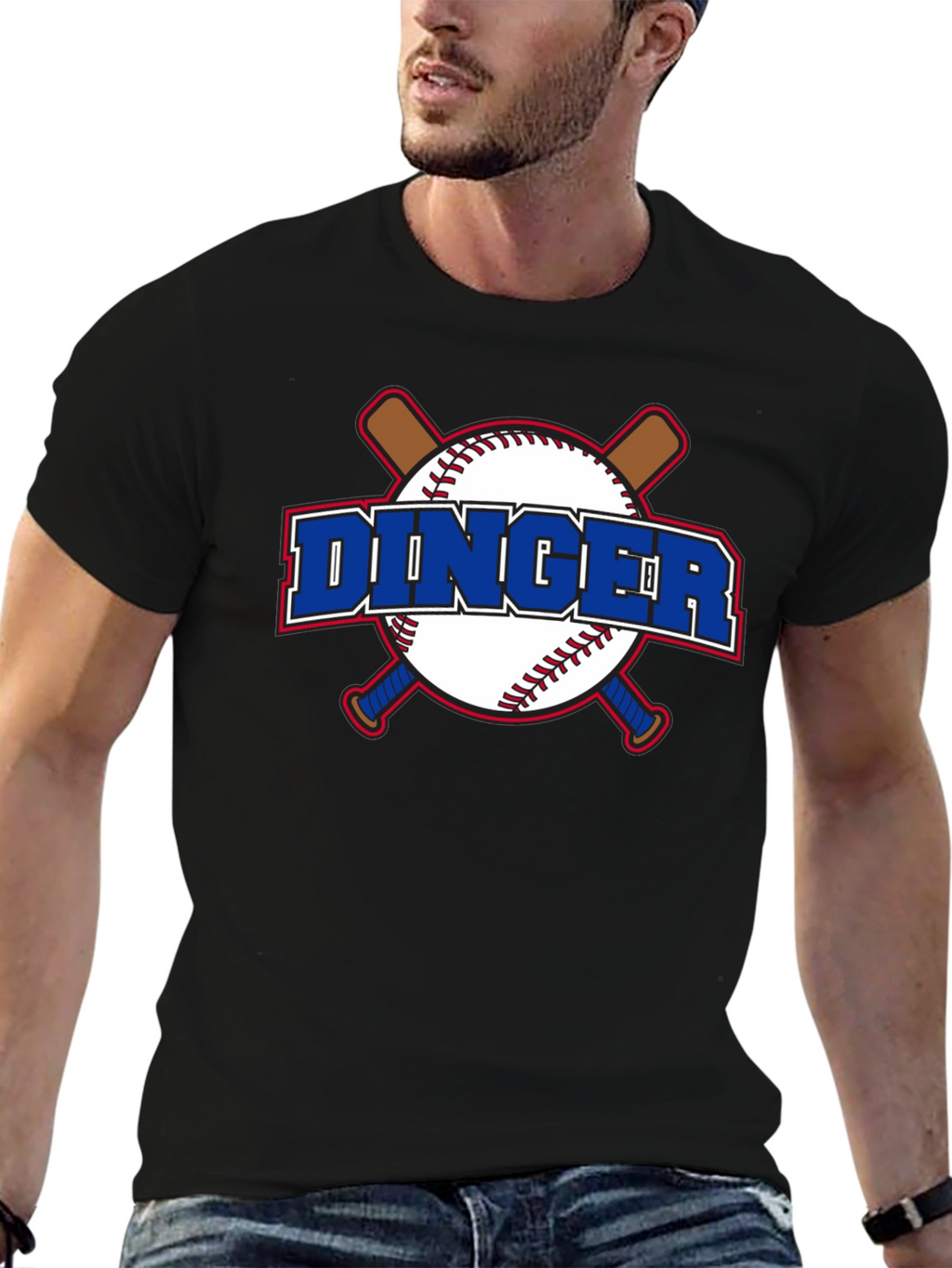 Dinger Baseball Graphic T-Shirt