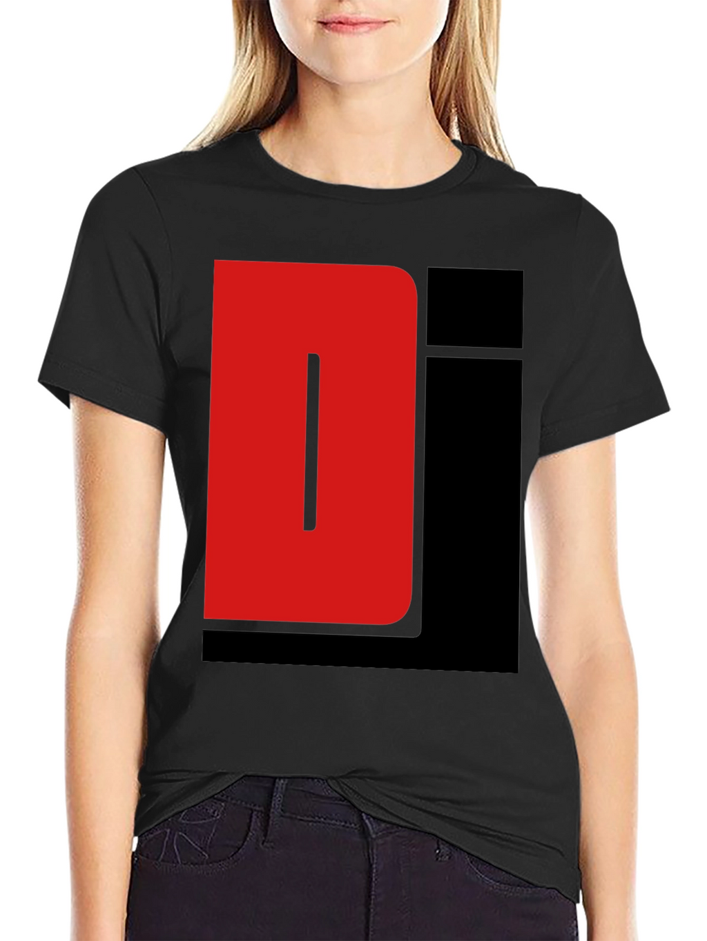 Red and Black Graphic Tee Shirt