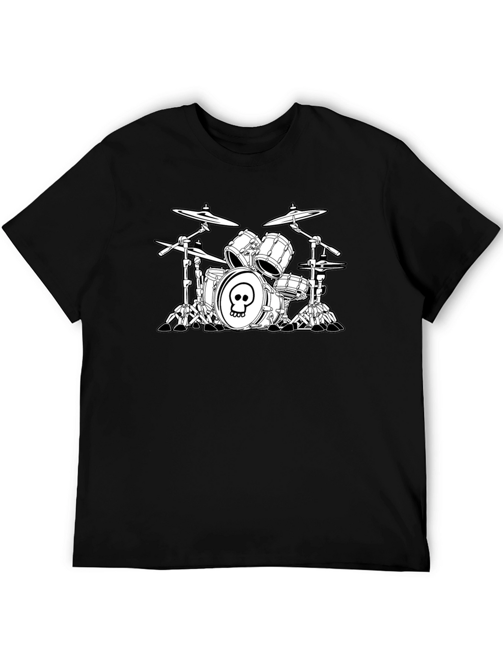 Skull Drum Set Graphic Tee