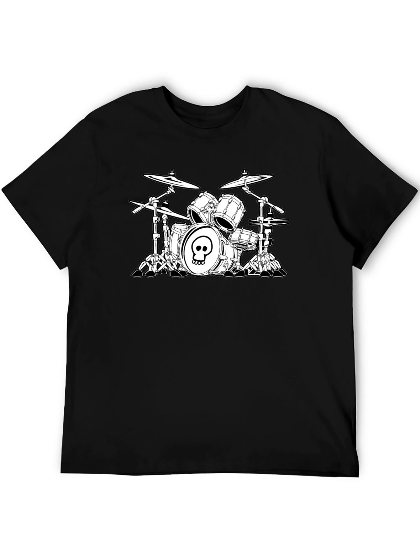 Skull Drum Set Graphic Tee