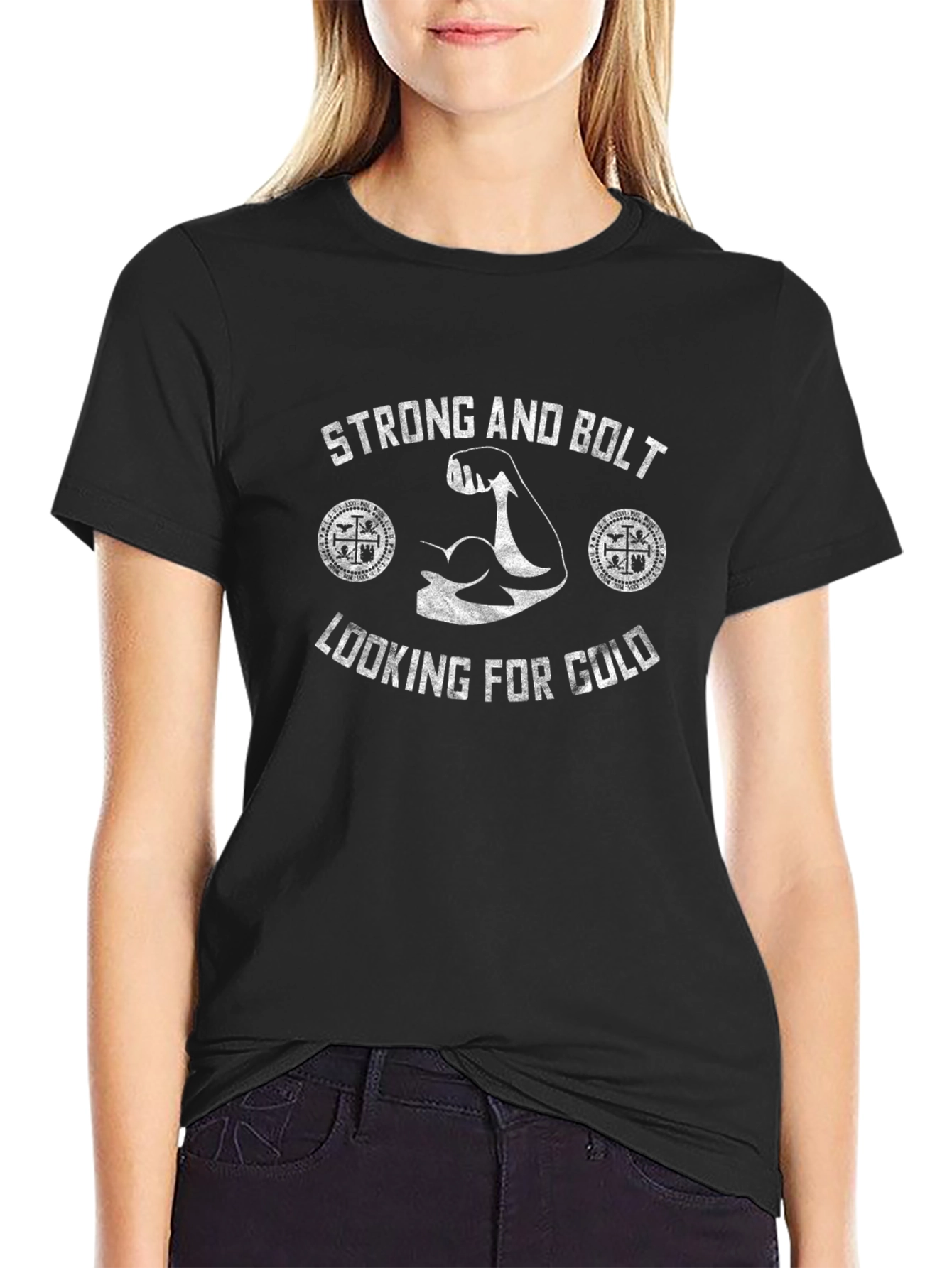 Strong and Bolt T-Shirt Looking for Gold