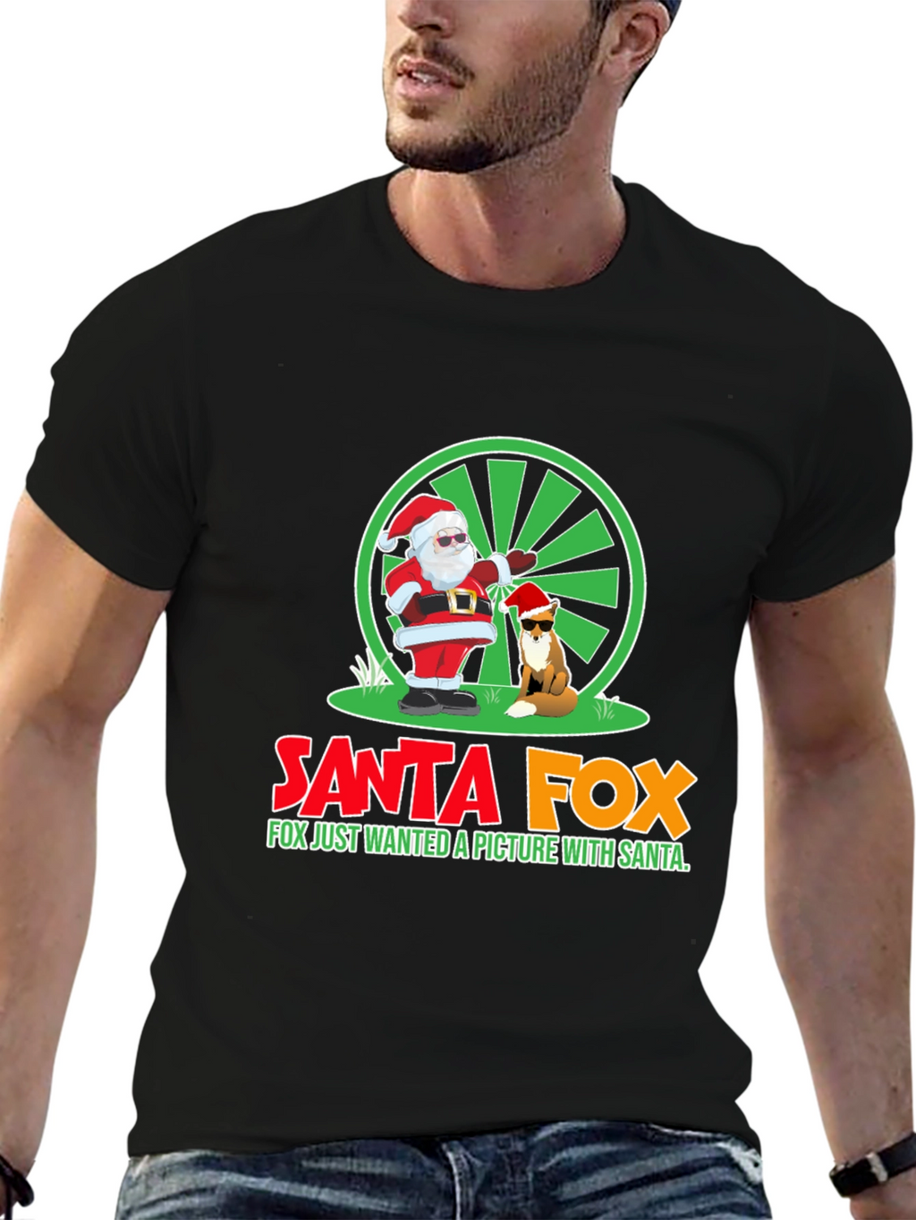 Santa Fox T-Shirt - Holiday Fun!